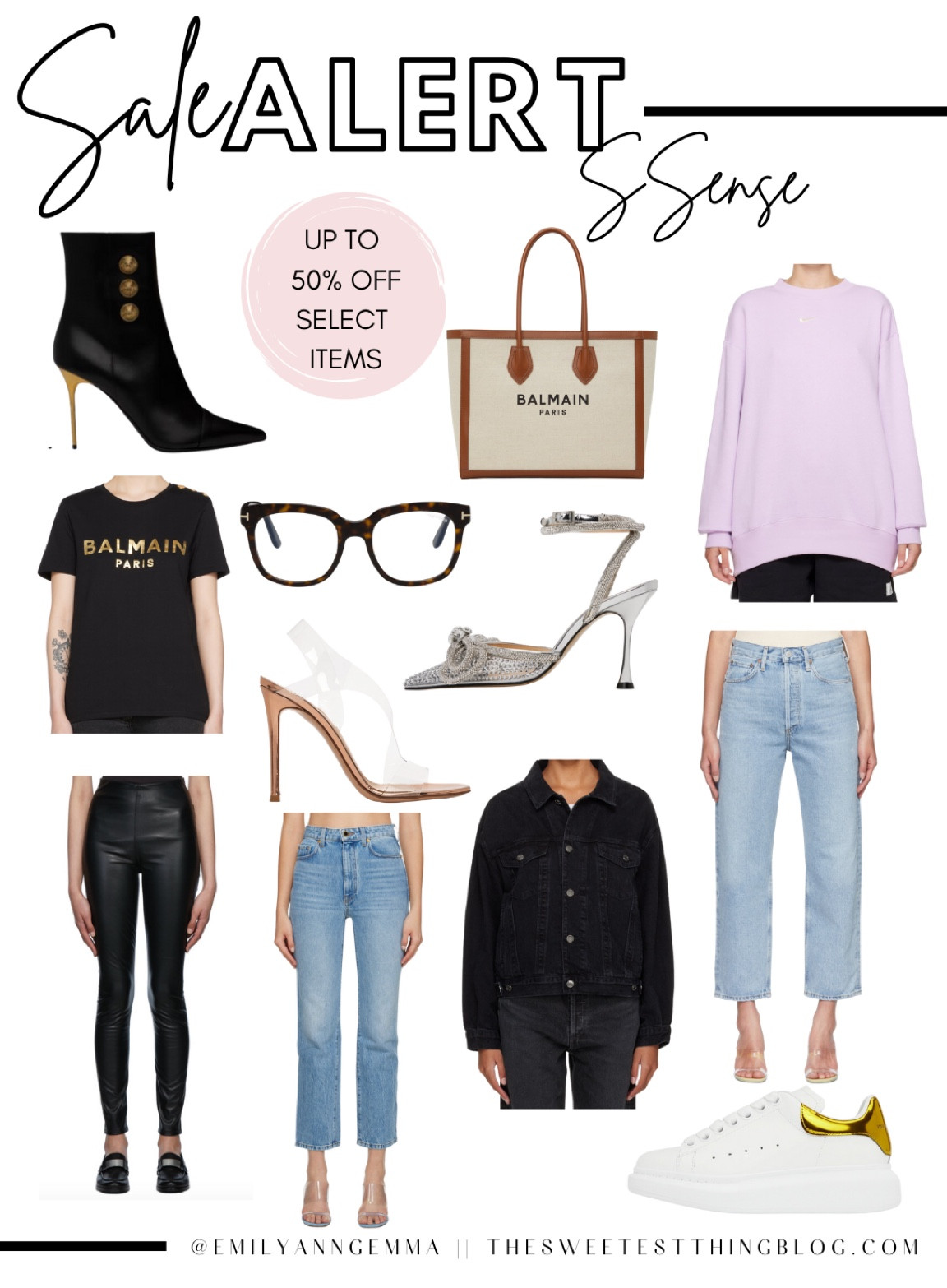Designer Sale Alert, SSense, Balmain, Agolde, Mach and Mach, Nike, Gianvito Rossi, Alexander McQueen, Gift Ideas for Her, emily Ann Gemma @ssense 

#LTKGiftGuide #LTKsalealert