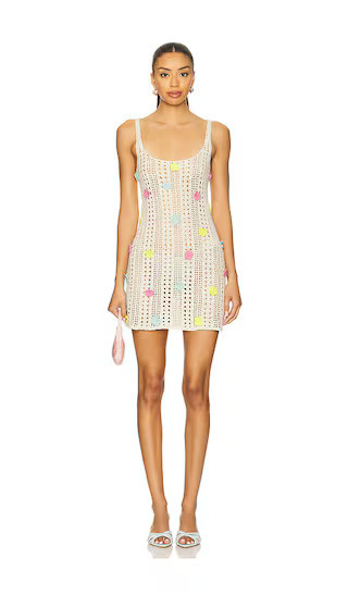 PQ Zoie Flower Cover Up Dress in Cream. - size M-L | Revolve Clothing (Global)