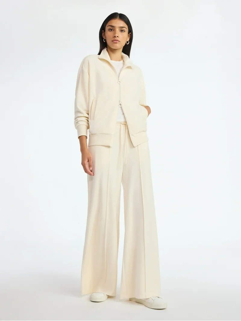 Scoop Women’s Velour Wide Leg Pants, Sizes XS-XXL | Walmart (US)