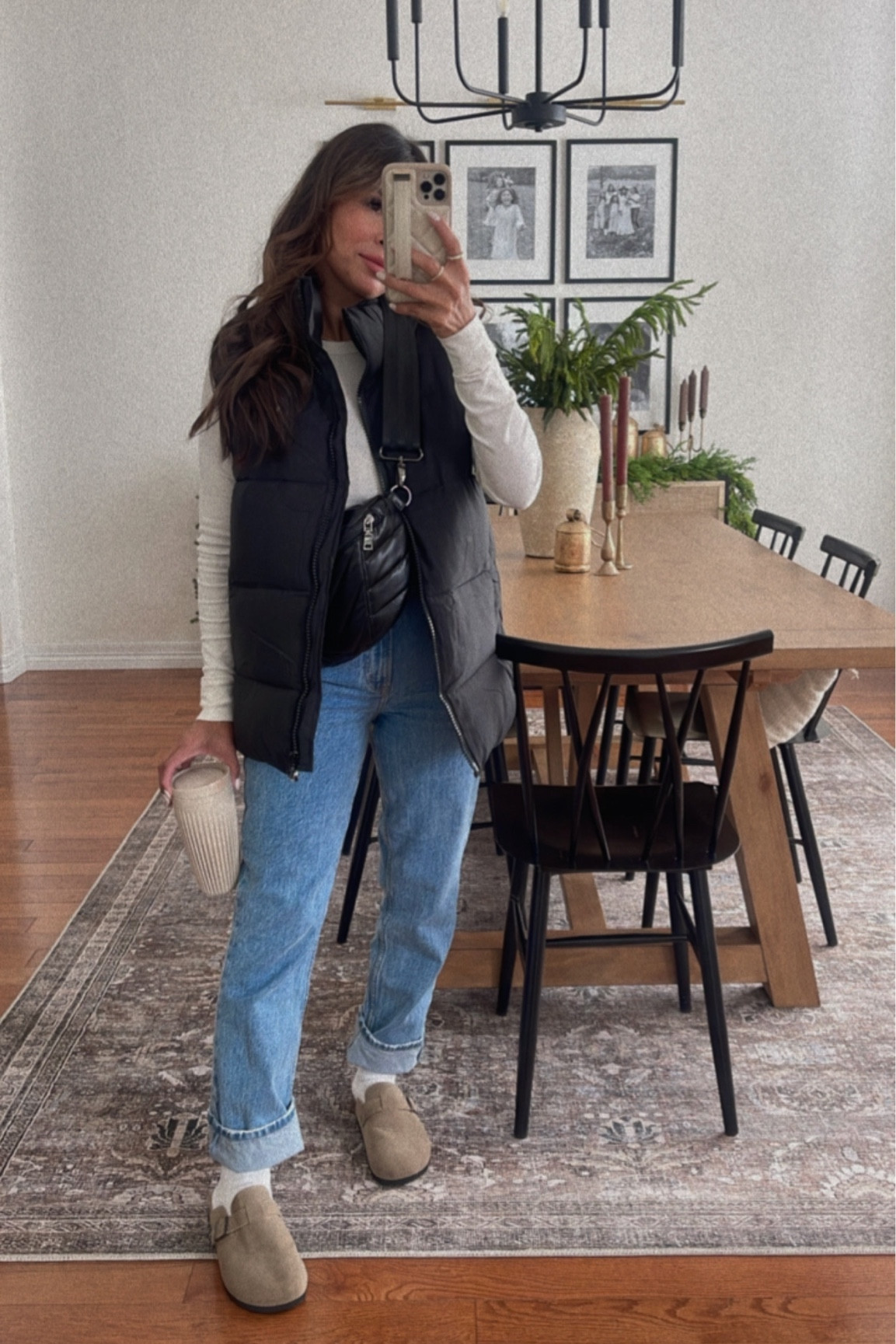 Friday casual outfit  // for size reference jeans size 24 in the curve love, puffer vest XS, Boston Clog dupes size 7, top size XS 

Puffer vest
Amazon find 
Straight jeans 
Abercrombie jeans 
Fall outfit ideas
Casual outfit 
Amazon fashion 
Belt bag 
Boston clogs 
Birkenstock 
Mom style 
Mom fashion 
Fall staples 
H&M 

#amazonfind #momstyle #falloutfits #amazonfashion #abercrombiejeans #puffervest #longvest #bostonclogs #dupes #h&m 

#LTKstyletip #LTKsalealert #LTKfindsunder50