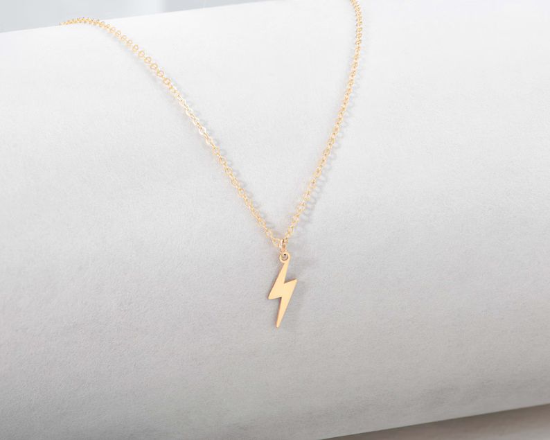Mini Lightning Bolt Necklace, Lightning Bolt Necklace, Christmas Gift, Mother's Day Gift, Cute Je... | Etsy (CAD)