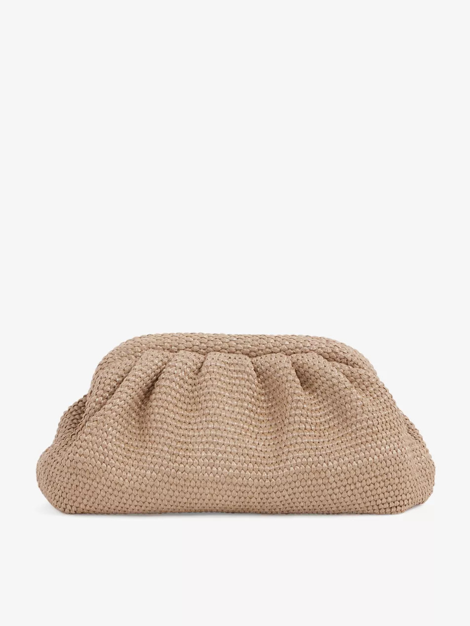 Gia raffia clutch bag | Selfridges