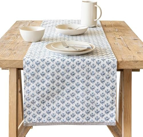 Over&Back 18x90 Printed Cotton Table Runner - Washable Table Runners for a Custom Home Decor Tabl... | Amazon (US)