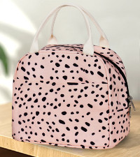 EurCross Cute Bow Tie Lunch Bag for Girls, Ivory Corduroy Insulated Lunch Bag for Two-Meal Space ... | Amazon (US)