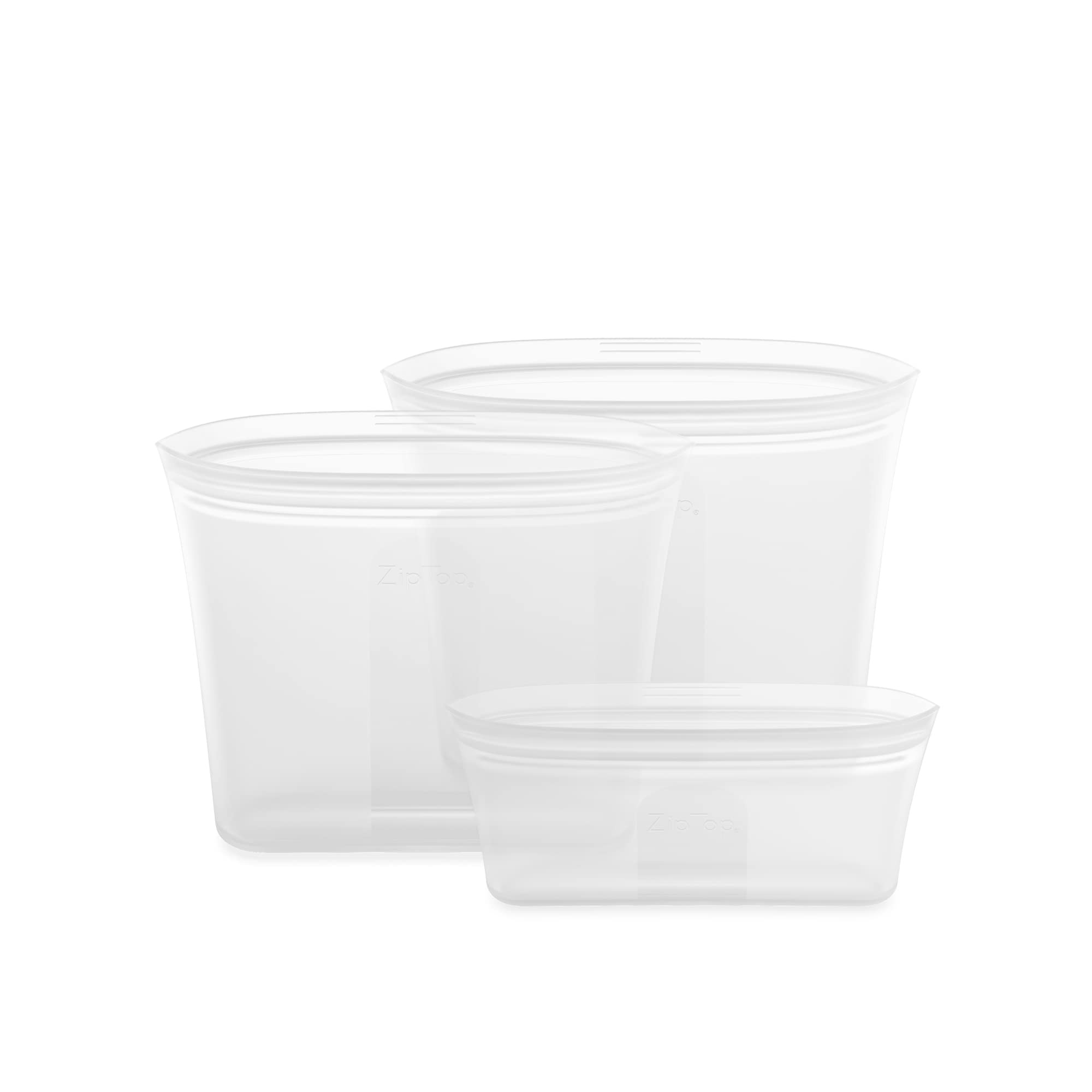 Zip Top Reusable Food Storage Bags | 3 Bag Set [Frost] | Silicone Meal Prep Container | Microwave... | Amazon (CA)
