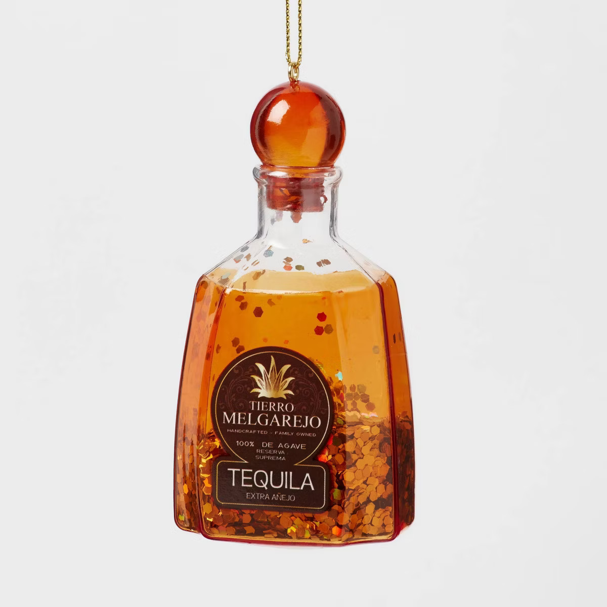 Glass Tequila Bottle Christmas Tree Ornament Orange - Wondershop™ | Target