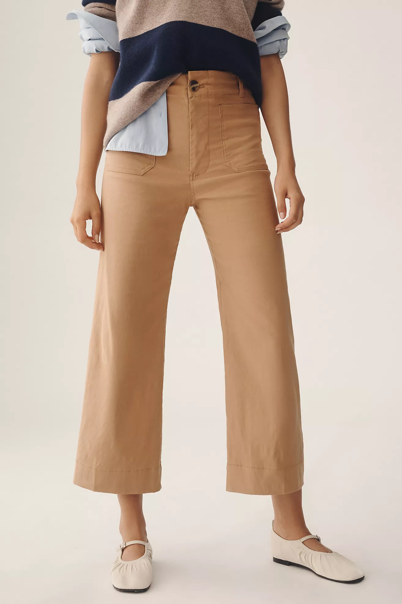 The Colette Magic Fabric Crop Wide-Leg Pants by Maeve | Anthropologie (US)