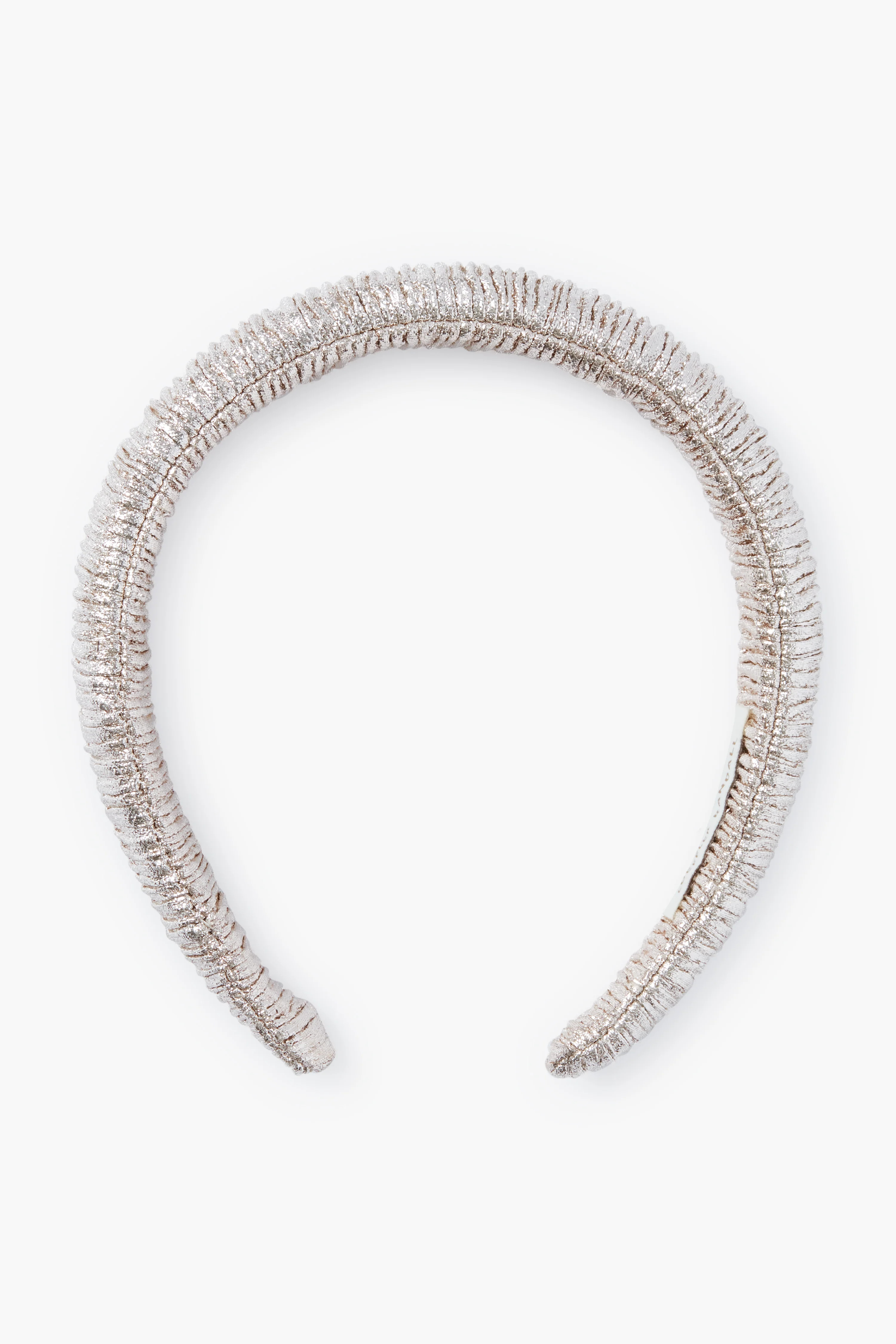 Champagne Shimmer Lame Marina Puffy Headband | Tuckernuck (US)
