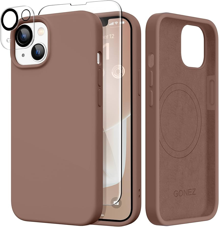 GONEZ Magnetic for iPhone 14 Case, Compatible with Magsafe, with Screen Protector + Camera Protec... | Amazon (US)