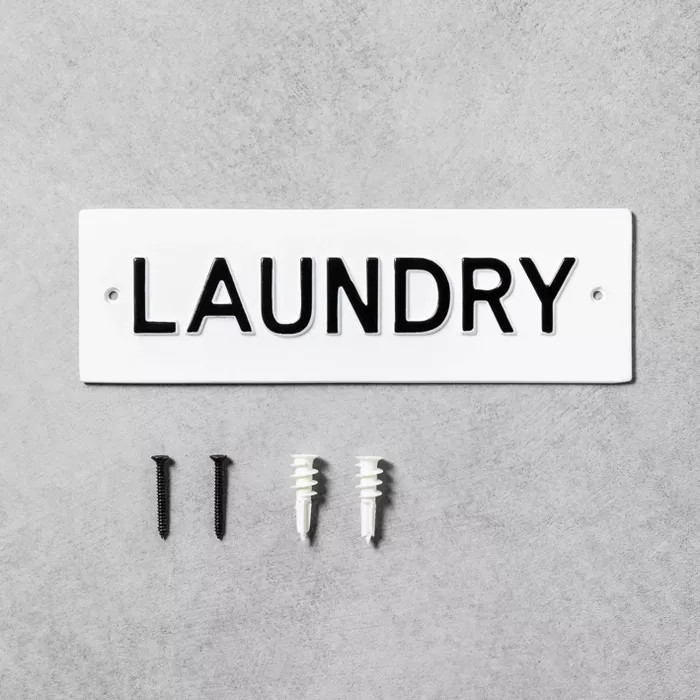 'Laundry' Wall Sign White/Black - Hearth & Hand™ with Magnolia | Target