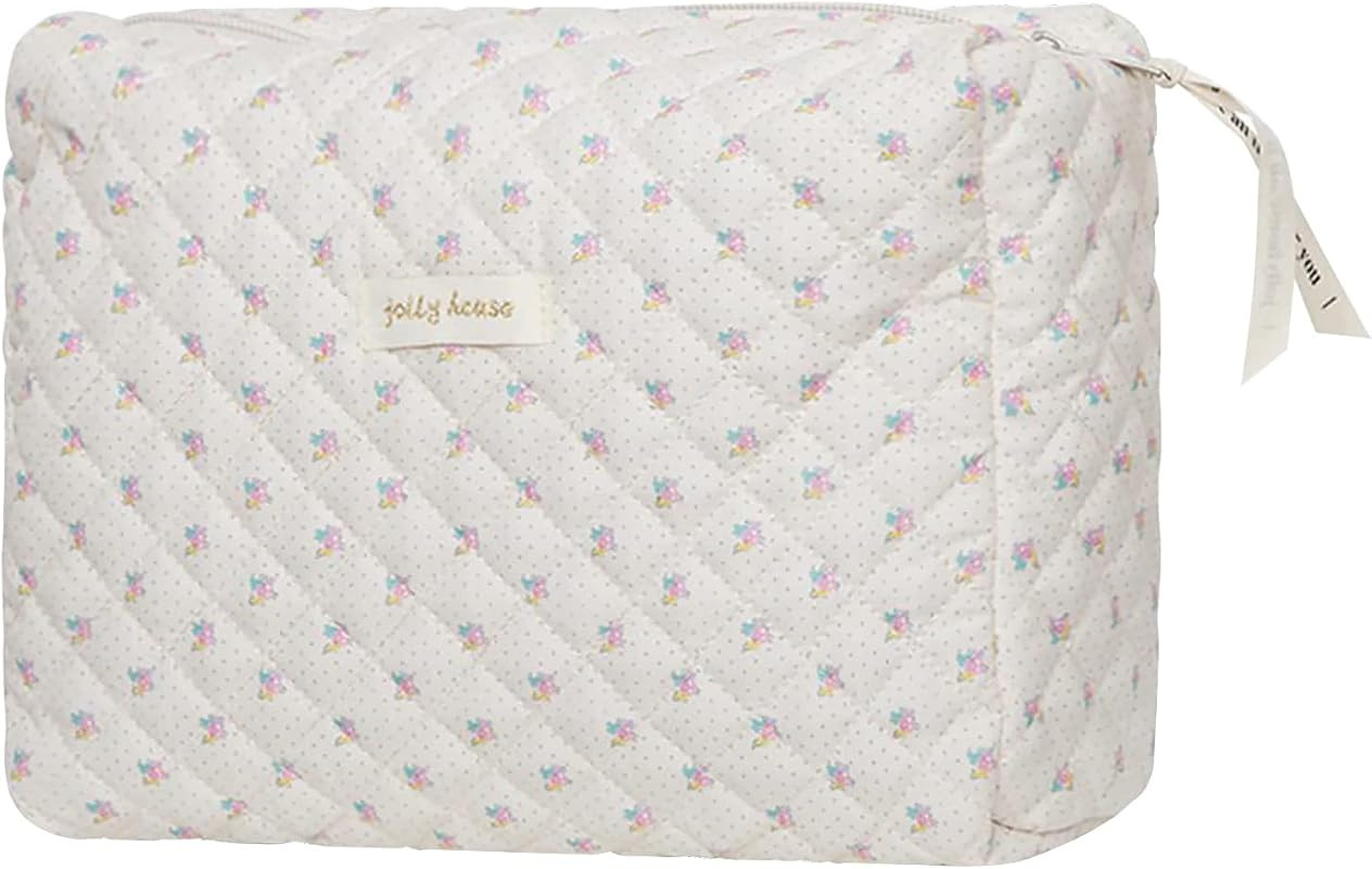 YSONG Makeup Cosmetic Bag ,Cotton Large Travel Organizer Toiletry Bag for Women for Toiletries Ac... | Amazon (US)