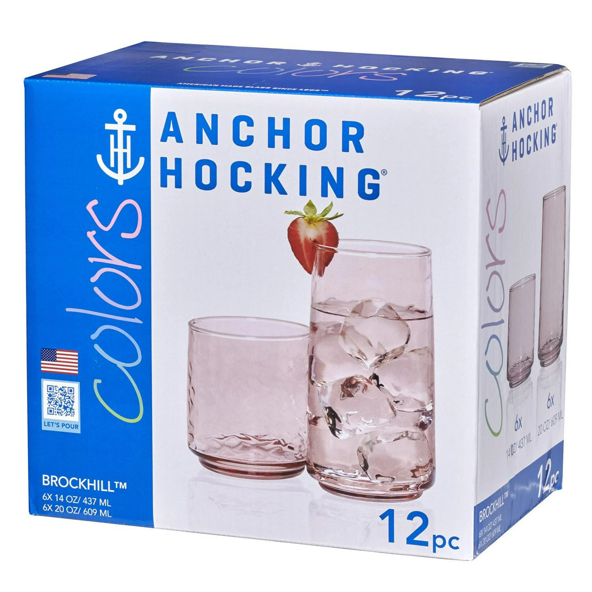 Anchor Hocking 12Pc Brockhill Rosewater Drinkware, 12Pc Brockhill Rosewater Drink | Walmart (CA)