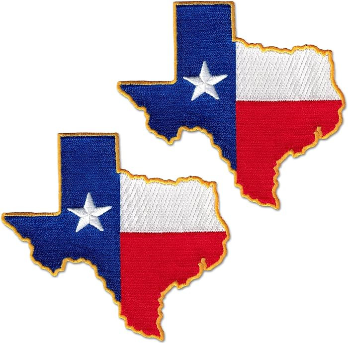 Texas Flag Patches (2-Pack) - Red, White & Blue Texas Patch for Vest or Hat - Iron On, Glue On, o... | Amazon (US)