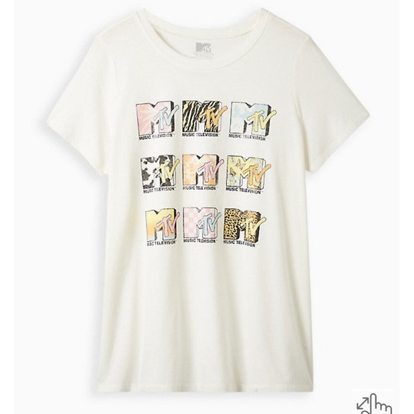 TORRID CLASSIC FIT CREW TEE - MTV IVORY | Poshmark