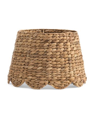 11.5in Scalloped Rattan Lamp Shade | TJ Maxx