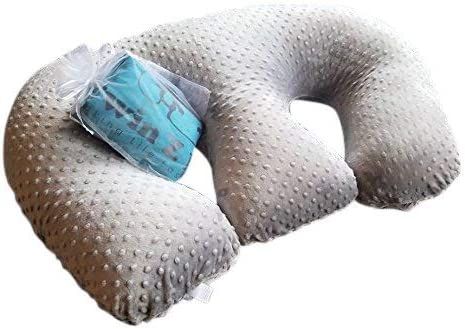 Twin Z Pillow + 1 Grey Cuddle Cover + Free Travel Bag! Contains NO Foam! | Amazon (US)