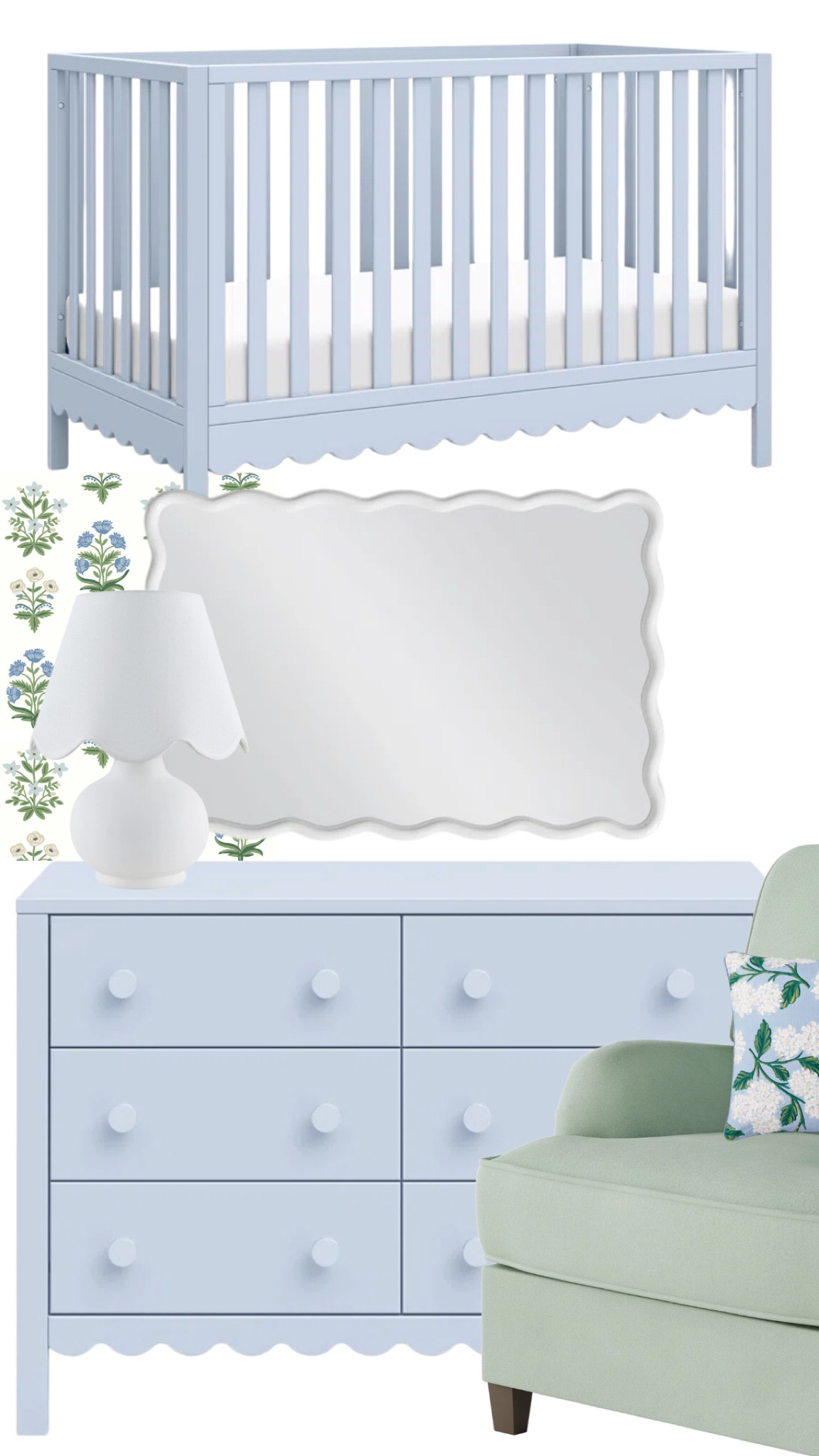 Sweet dreams of sky blue scallops! @Wayfair #WayfairPartner  #Wayfair
