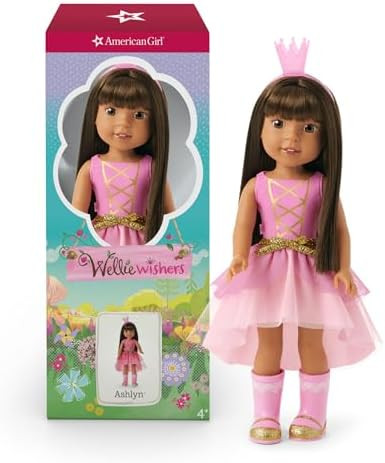 American Girl WellieWishers 14.5-inch Ashlyn Doll with Pink Leotard, Glitter Skirt, Headband, and... | Amazon (US)
