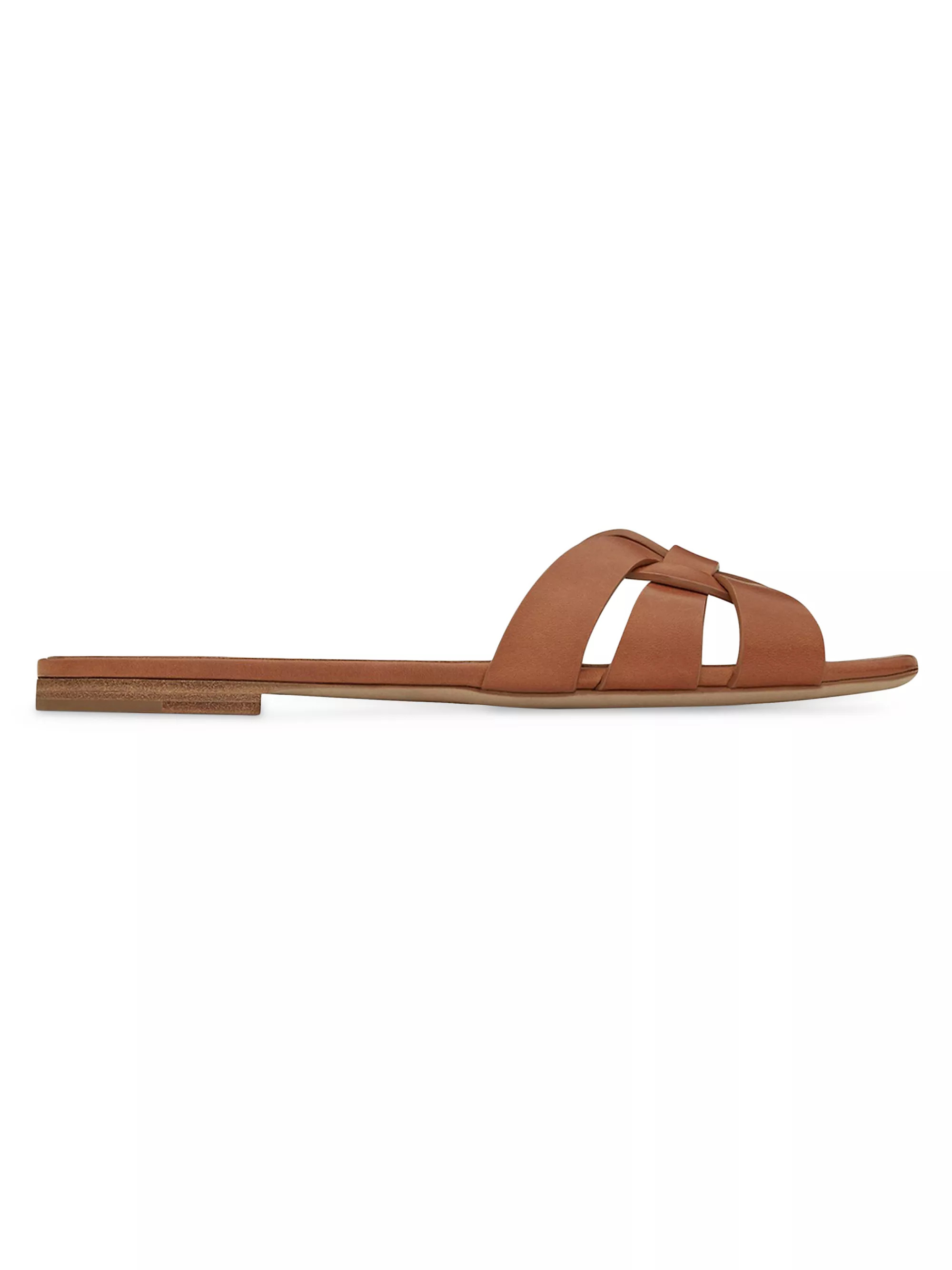 Tribute Leather Slides | Saks Fifth Avenue
