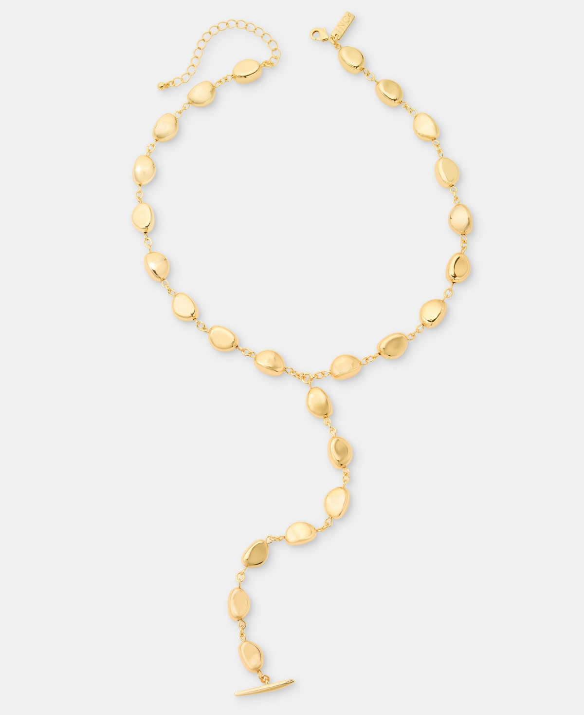 I.n.c. International Concepts Sculptural Bead Lariat Necklace, 16" + 3" extender, Macy's Exclusive - Gold | Macy's