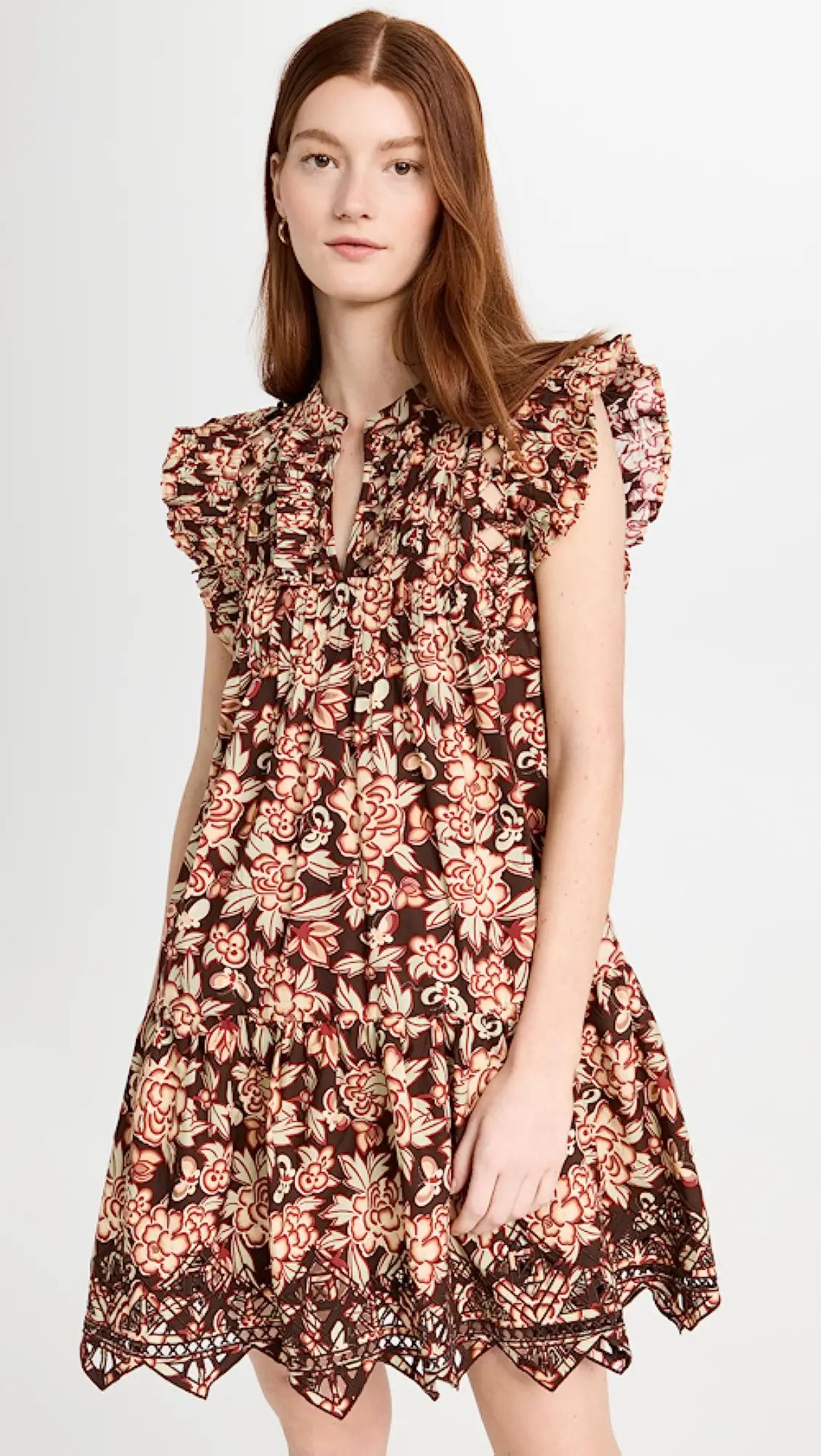 Emelia Print Flutter Sleeve Dress | Shopbop