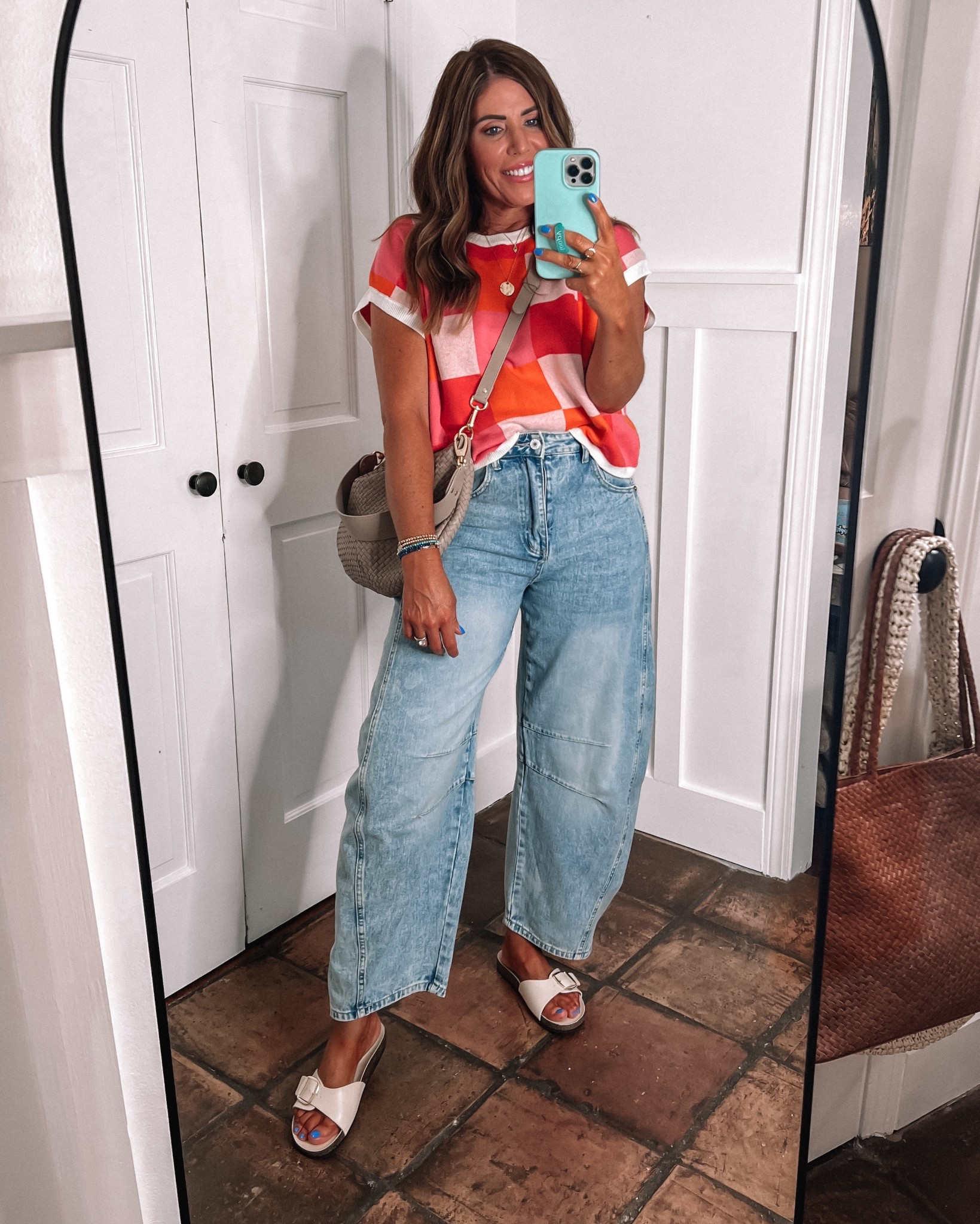 Color block sweater is on sale under $20. I’m wearing a medium.

My favorite look for less barrel jeans are on sale under $35. I’m wearing a size 8.

Look for less sandals are very comfy and great quality on sale under $40



#LTKootd #LTKOver40 #LTKSaleAlert