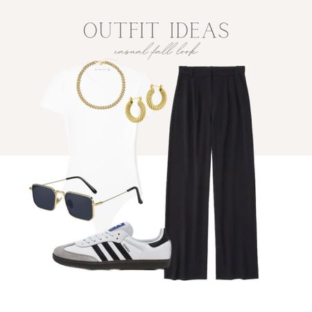 Casual fall outfit, Abercrombie trousers, adidas sambas outfit idea #LTKAF

#LTKfindsunder100 #LTKstyletip
