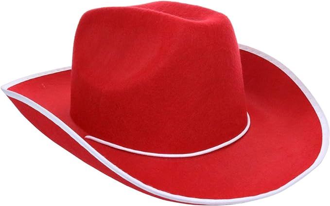 GIFTEXPRESS Adult Red Felt Cowboy Hat, Western Cowboy Hat for Men / Women, Cowgirl Hat, Country S... | Amazon (US)