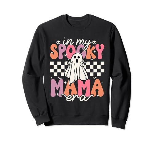 Groovy In My Spooky Mama Era Cute Retro Mom Halloween Ghost Sweatshirt | Amazon (US)