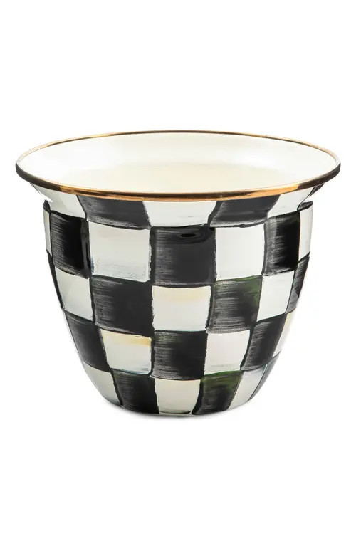 MACKENZIE CHILDS Large Courtly Check Enamel Flower Pot at Nordstrom | Nordstrom