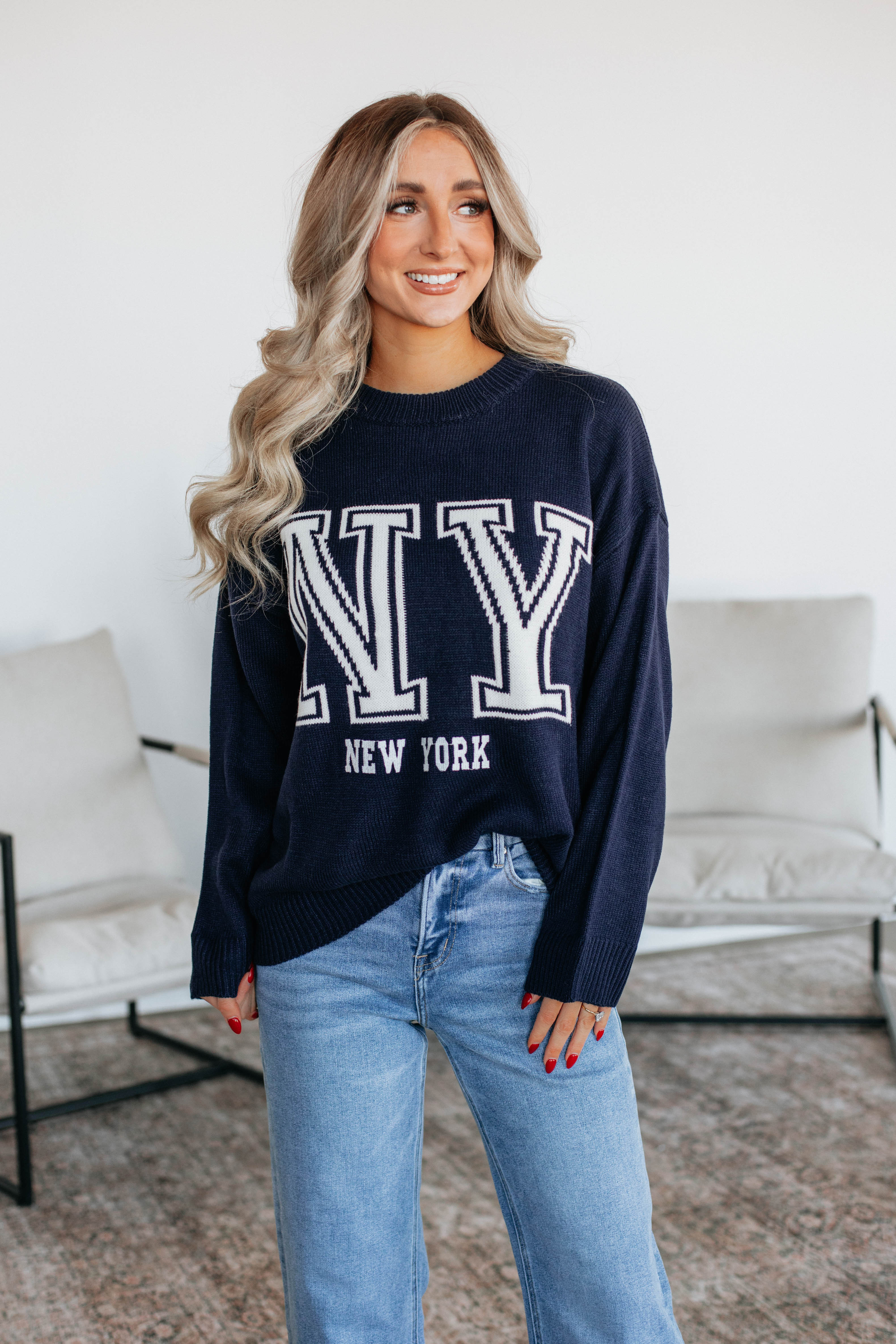 New York Knit Sweater | Wild Oak Boutique