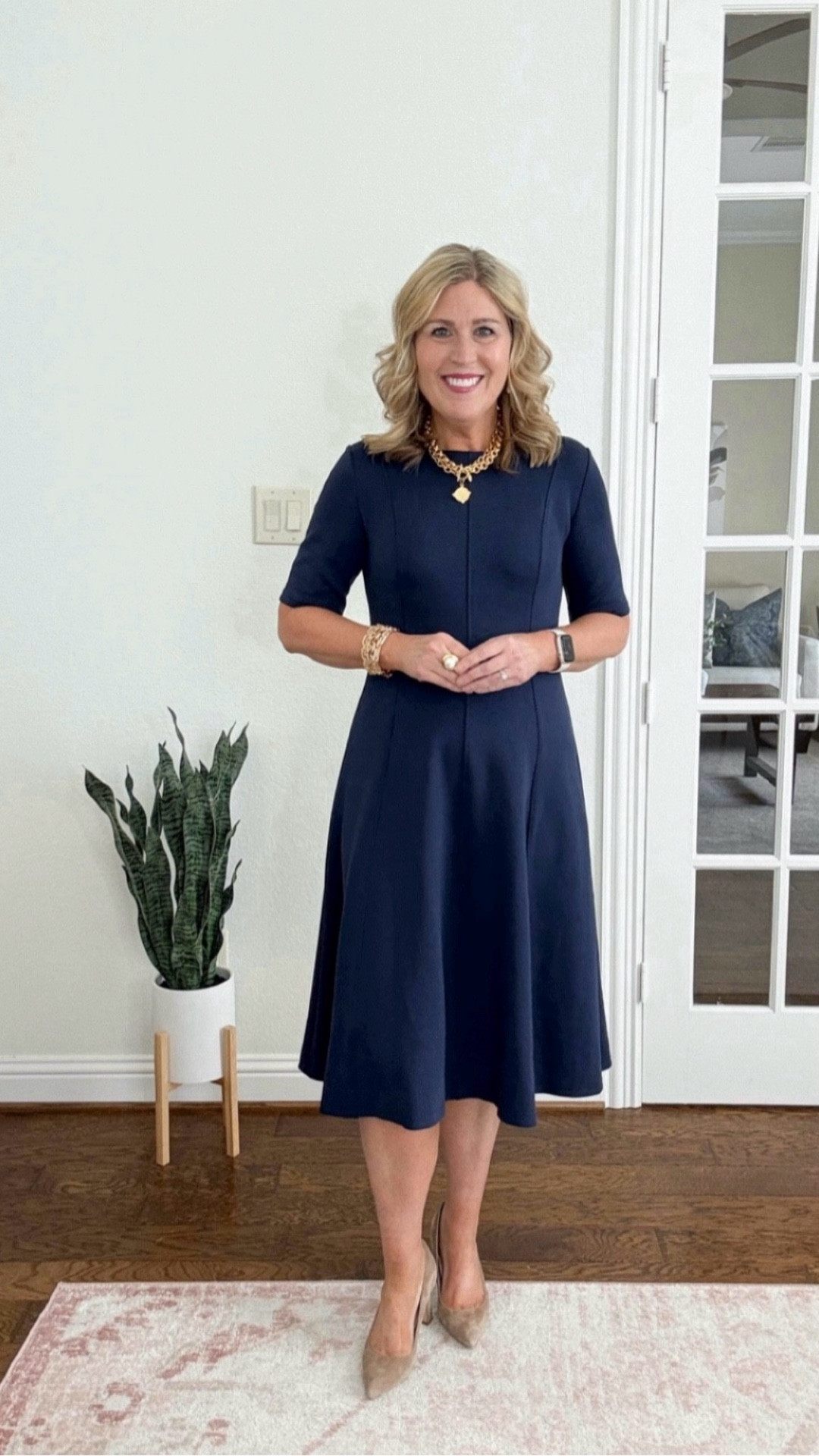 You guys have LOVED every time I share this dress from Amazon!! 😍  
It is a lovely option for the spring. 🌷
Fit and flare silhouette is for every body shape. Fits tts. Stretchy and comfortable. Highly recommend! 
Under $40. 🥳

Also linking cute options for bags and some of my favorite jewelry pieces from Susan Shaw. ♥️

#LTKShoeCrush #LTKFindsUnder50 #LTKWatchNow #LTKFindsUnder100

#LTKootd #LTKMidsize #LTKWorkwear #LTKOver40 #LTKMothersDay #LTKBeauty