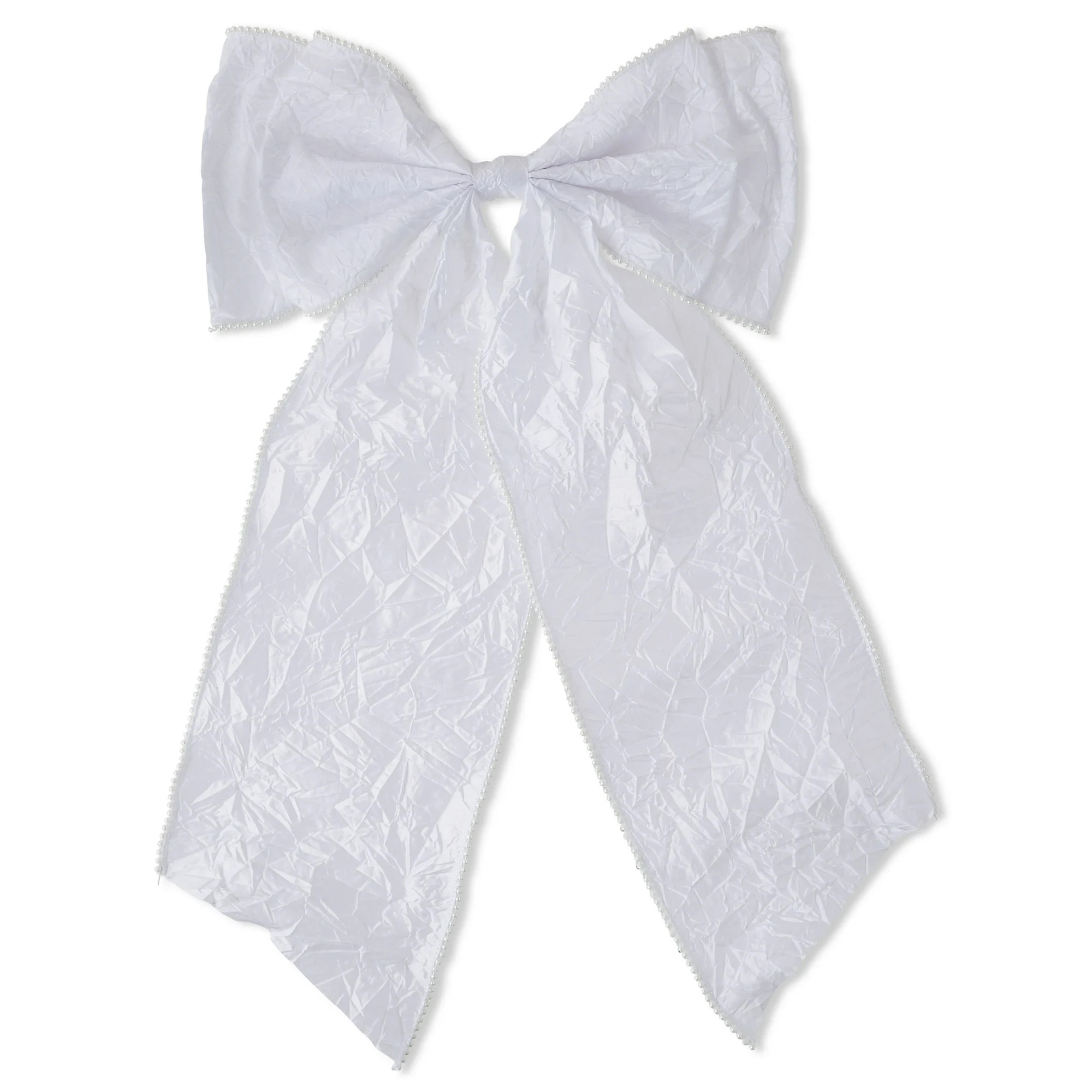 White Crepe Pearl Decorative Bow , 20", by My Texas House | Walmart (US)