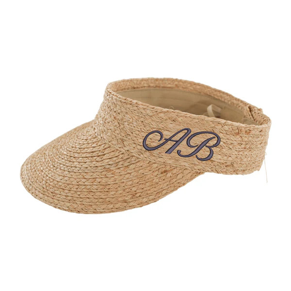 Palmetto Straw Visor | Sprinkled With Pink