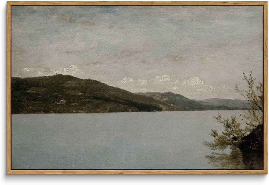 InSimSea Framed Canvas Wall Art Vintage Decor, Classical Landscape Paintings Artwork, Large Print... | Amazon (US)