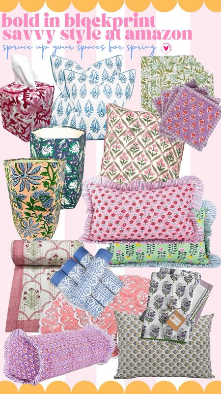 bold in blockprint savvy style at Amazon! Spruce up your spaces for spring 

#LTKSeasonal #LTKstyletip #LTKhome