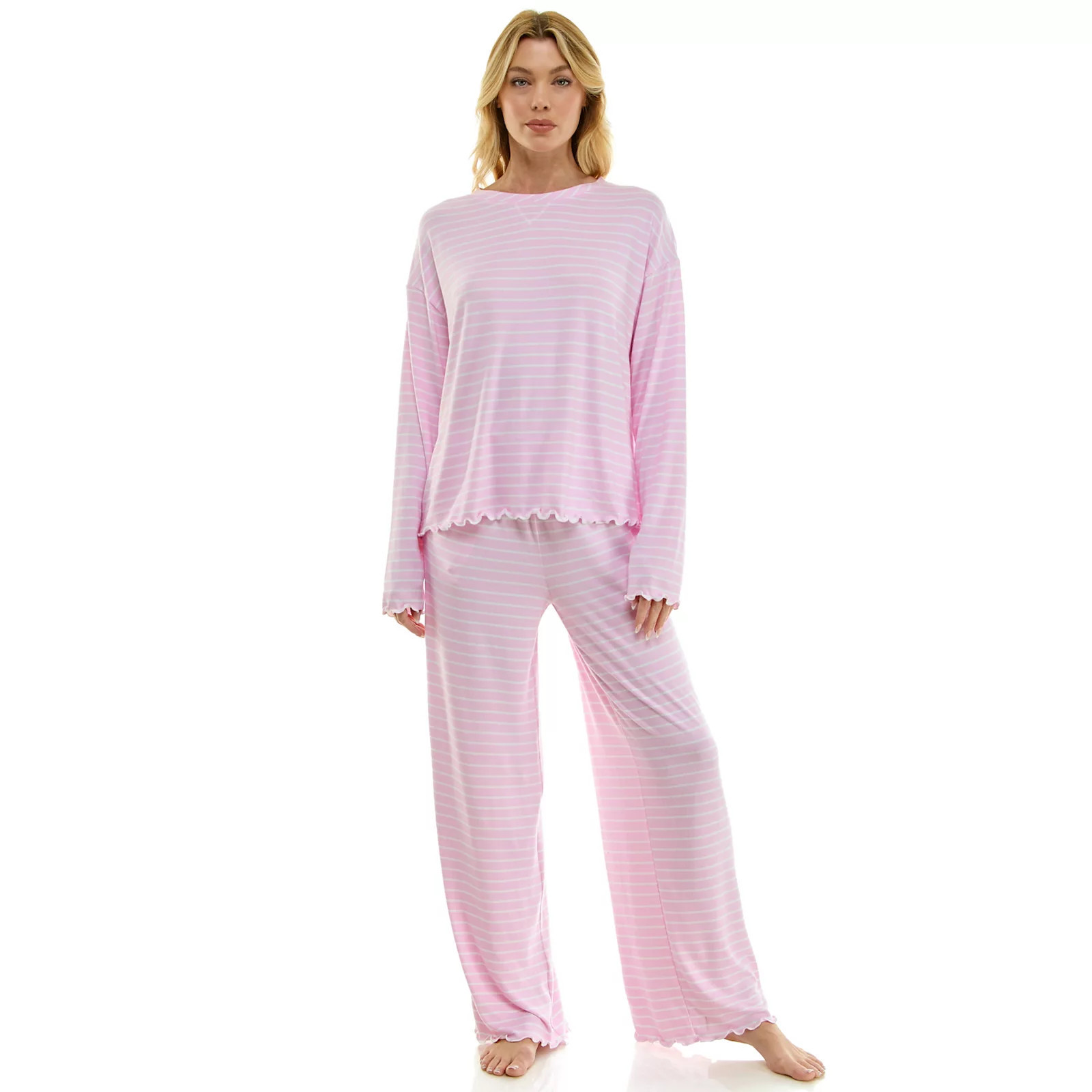 Women's Sonoma Goods For Life® Wonderluxe Pajama Top & Pajama Bottoms Set, Size: XXL, Multi Stripe Pirouette | Kohl's