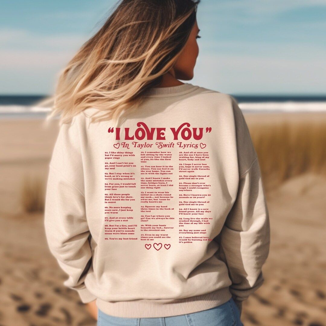 I Love You Taylor Lyrics Sweatshirt, Swiftie Merch Hoodie, Taylor Swiftie Gifts Hoodie, Taylor Sw... | Etsy (US)