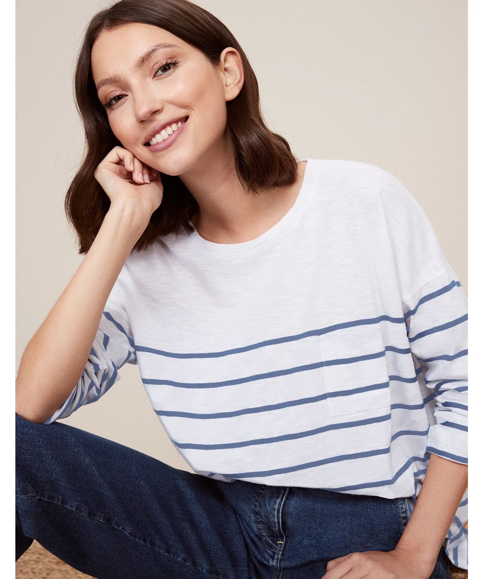 Breton Stripe T-Shirt with Pocket | Wardrobe Essentials | The  White Company | The White Company (UK)