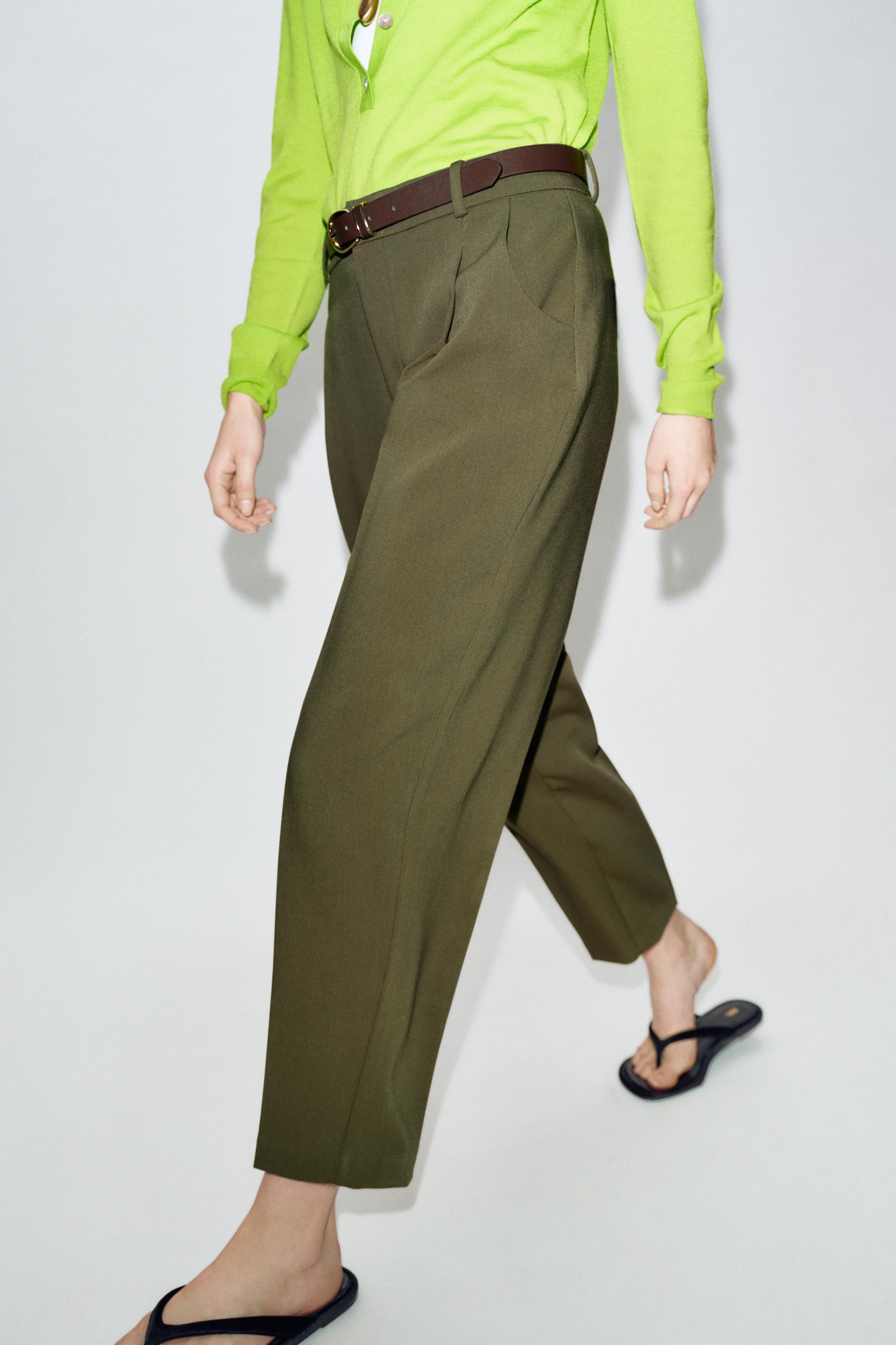 BELTED PLEATED PANTS | Zara US