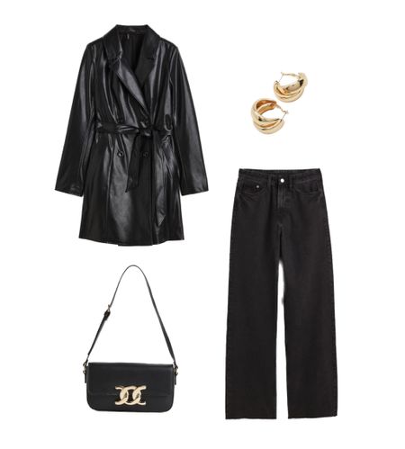 School outfit, winter fashion, 2023 fashion, basics , gold hoops , gold jewelry, sweatpants , longsleeve , beige , H&M , outfit inspo , outfit inspiration, black jeans , bag, spring 2023, spring fashion, Trenchcoat, leather jacket, leather Trenchcoat 

#LTKfit #LTKstyletip #LTKFind