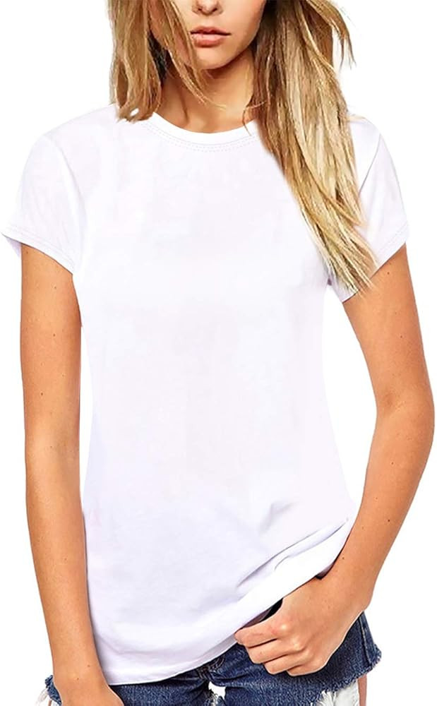 Beluring Women T Shirt Short/Long Sleeve Crew Neck Tee Tops Blouse | Amazon (US)