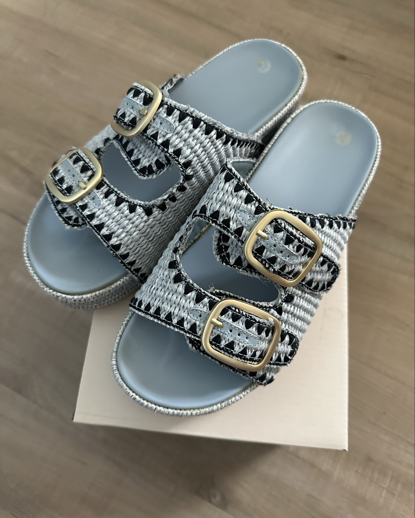 Amazon dupe sandals 🩵👏🏻 so impressed with the quality and comfort of these 

#LTKFindsUnder100 #LTKStyleTip #LTKShoeCrush