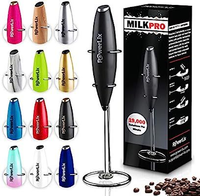 PowerLix Milk Frother Handheld Battery Operated Electric Foam Maker For Coffee, Latte, Cappuccino... | Amazon (US)