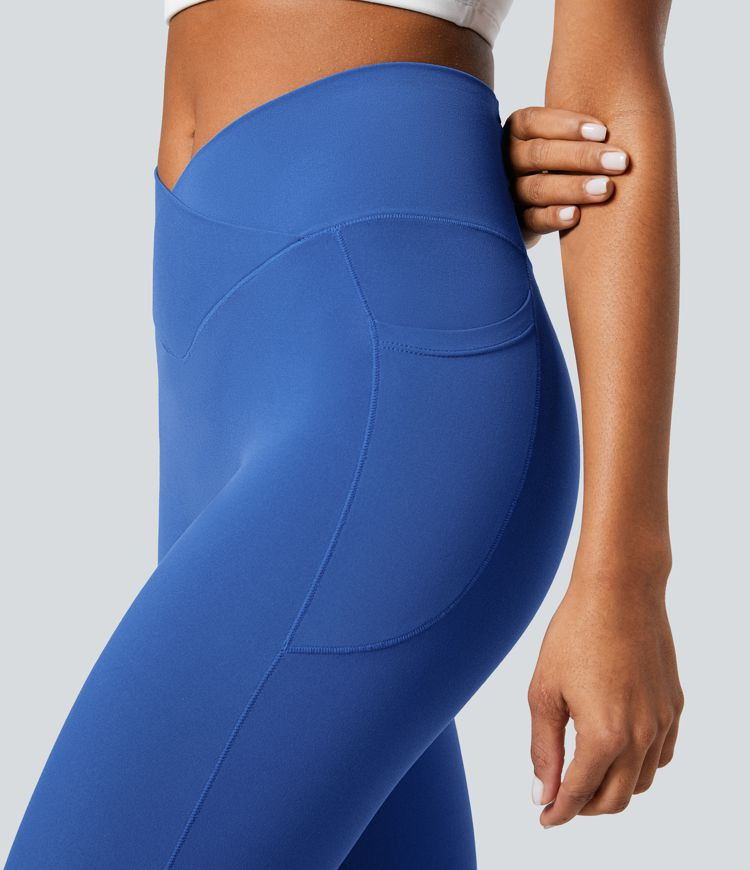 SoftlyZero™ Crossover Pocket Plain Leggings-UPF50+ | HALARA