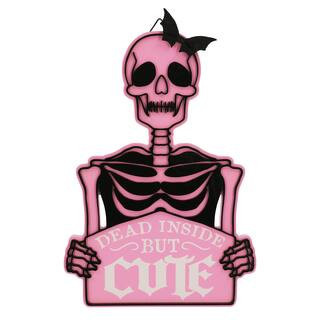 14" Dead Inside But Cute Skeleton Wall Sign by Ashland® | Michaels | Michaels Stores