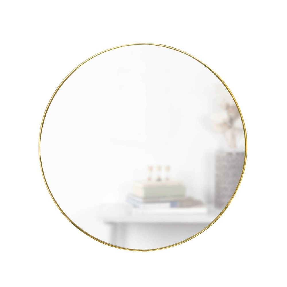 34"" Hubba Round Wall Mirror Brass - Umbra | Target