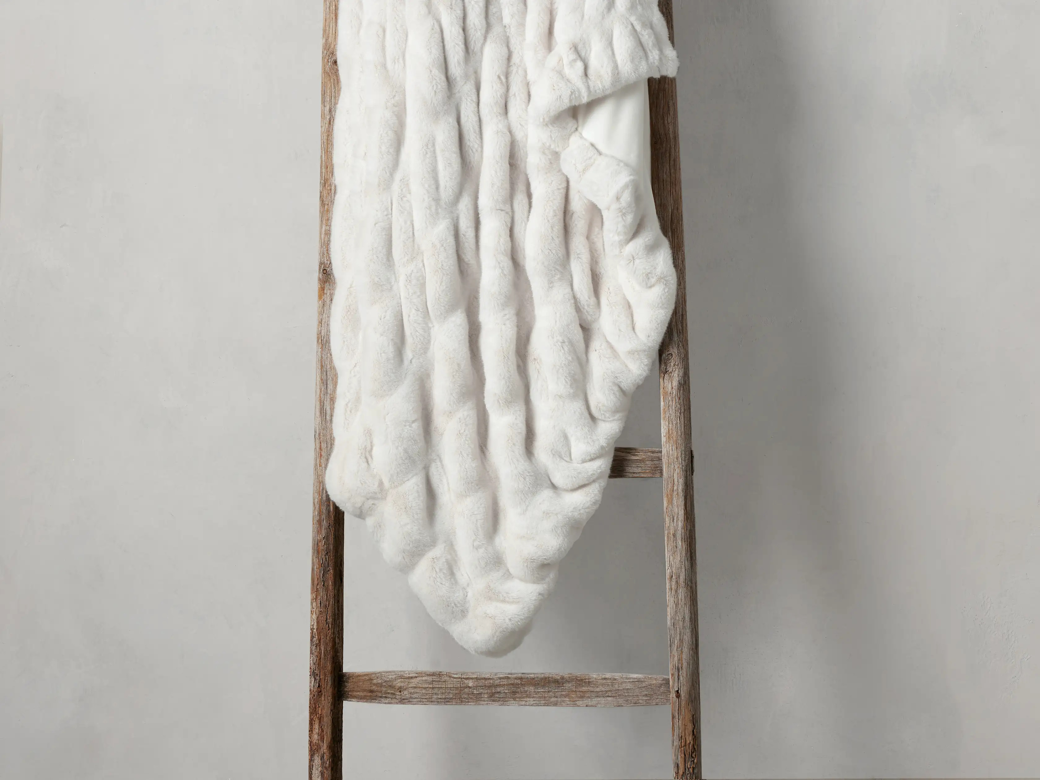 Luxe Faux Fur Pleated Throw | Arhaus