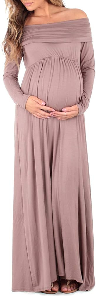 Cowl Neck and Over The Shoulder Maternity Dress | Amazon (US)