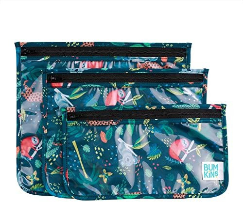 Bumkins TSA Approved Toiletry Bag, Travel Bag, Quart Zip Pouch, Clear Sided, PVC-Free, Vinyl-Free, S | Amazon (US)